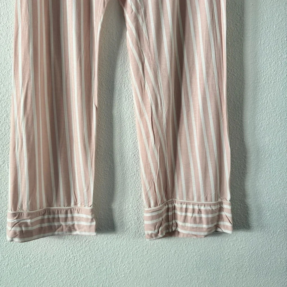 DIP Womens Medium Pink Stripe Lounge Set Oversize Hoodie Soft Cozy Athleisure - Picture 11 of 16